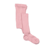Collants en coton biologique - collants pour enfants durables et doux pour la peau en rose tendre